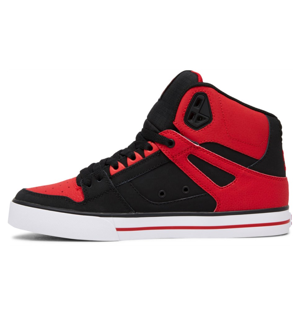 Basket Montante DC Shoes France Pure Rouge Blanche Noir Homme | NSE-2710164