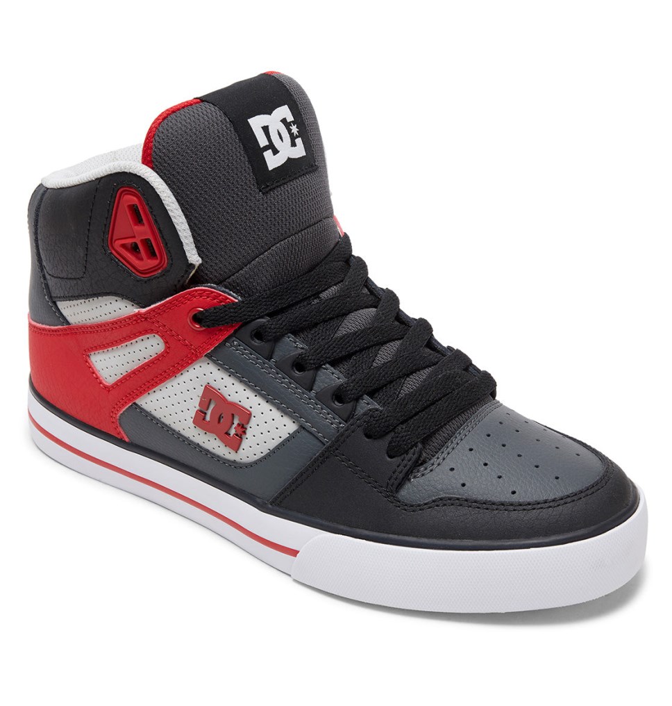 Basket Montante DC Shoes France Pure Grise Rouge Homme | BQB-7457499