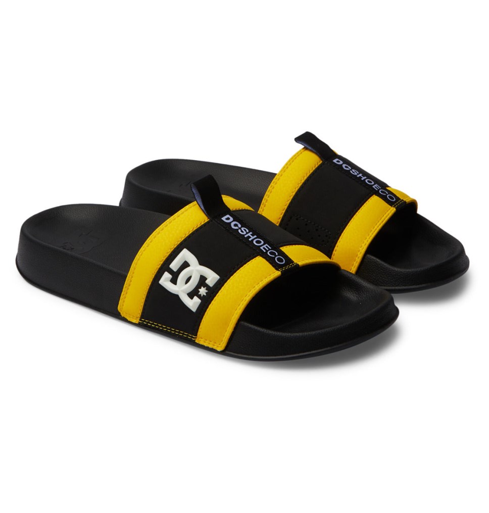 Claquette DC Shoes France Lynx Noir Jaune Homme | IFX-4545279