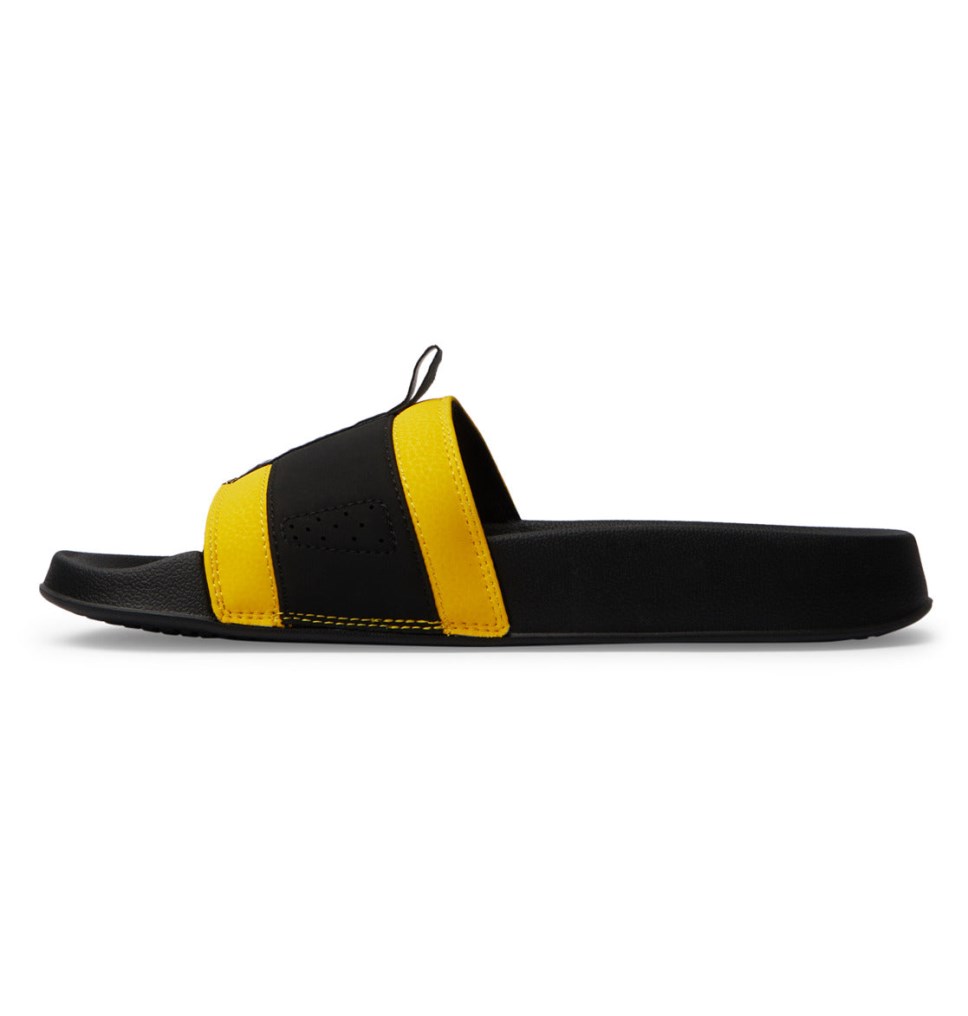 Claquette DC Shoes France Lynx Noir Jaune Homme | IFX-4545279