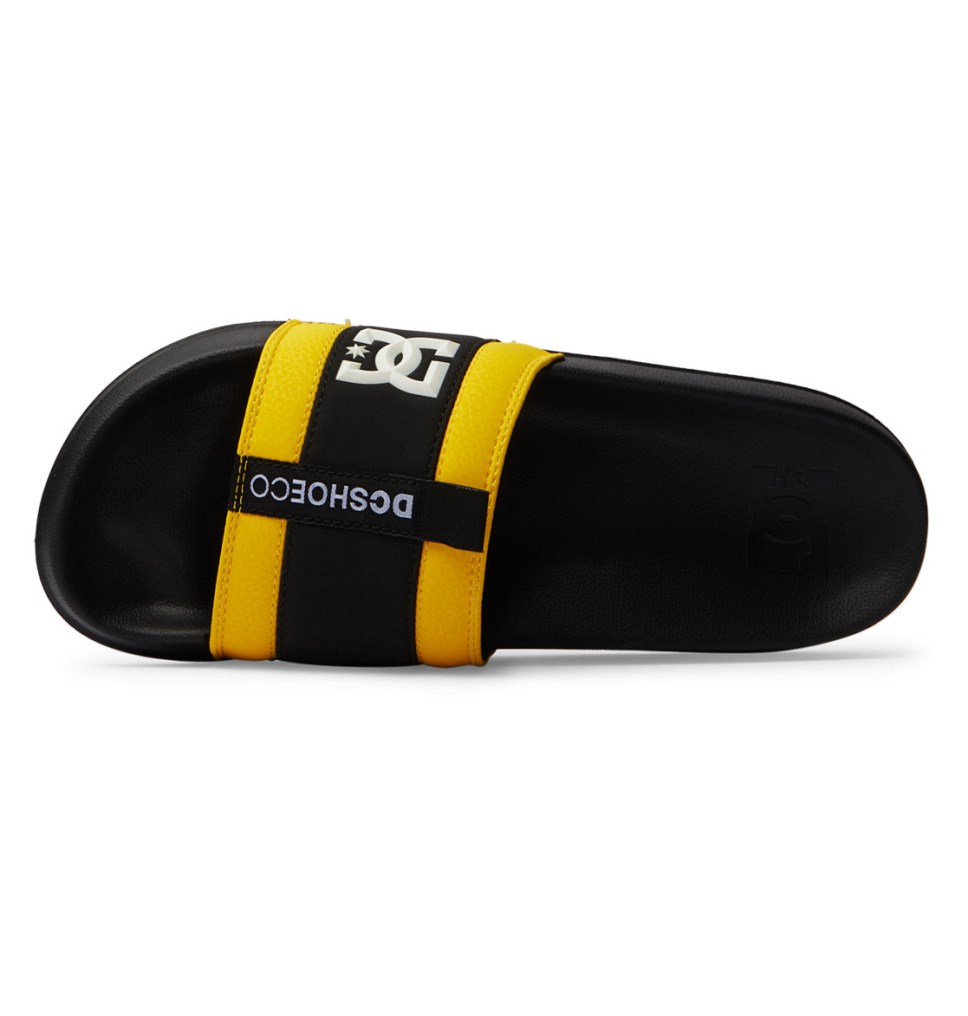 Claquette DC Shoes France Lynx Noir Jaune Homme | IFX-4545279