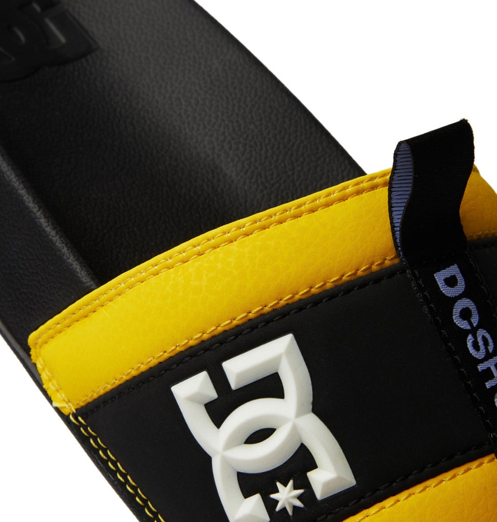 Claquette DC Shoes France Lynx Noir Jaune Homme | IFX-4545279