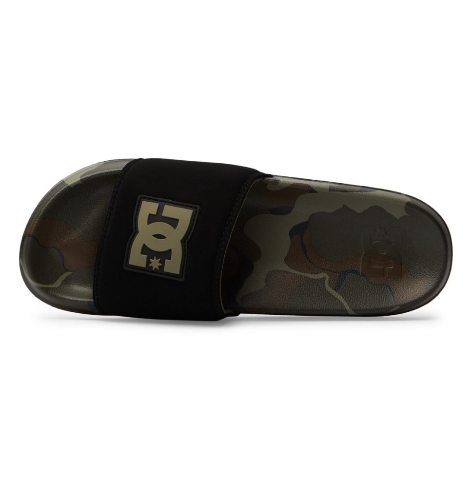 Claquette DC Shoes France Blanche Noir Camouflage Homme | ELS-6451328