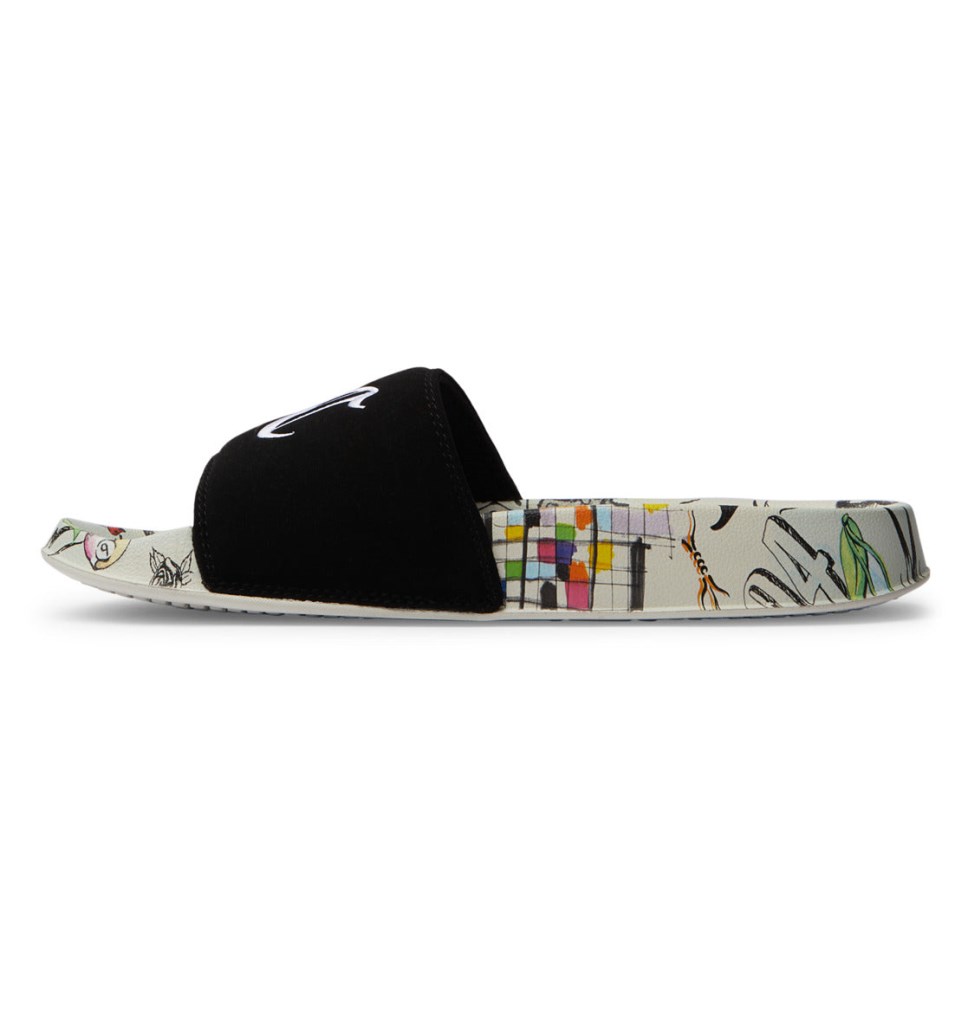 Claquette DC Shoes France Blanche Multicolore Homme | RCJ-5523506