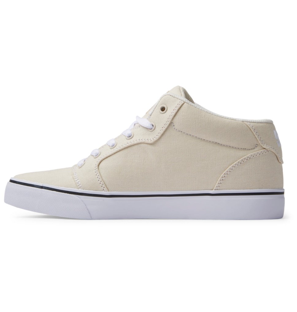 Basket DC Shoes France Anvil Mid Blanche Homme | OED-7326215