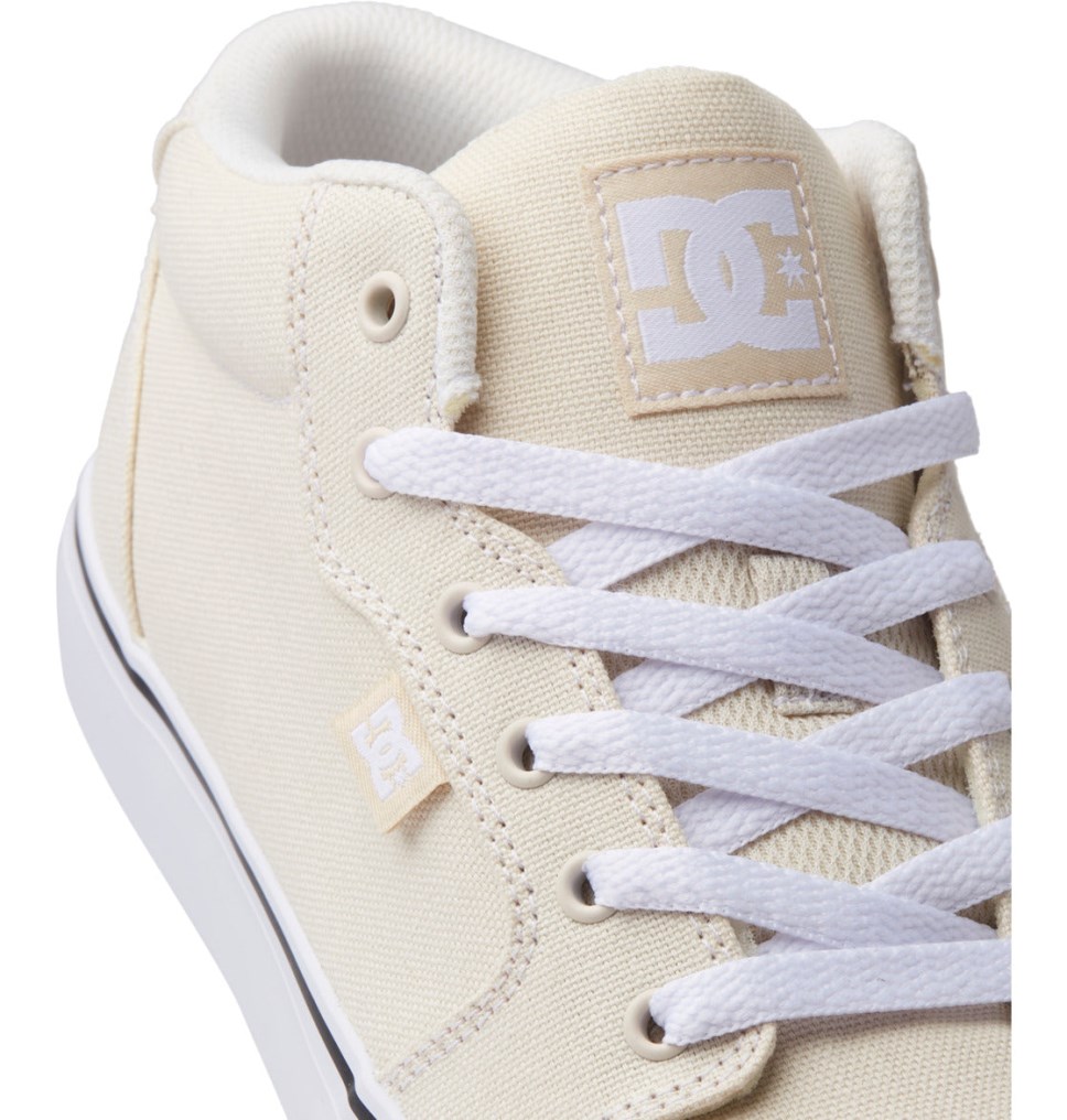 Basket DC Shoes France Anvil Mid Blanche Homme | OED-7326215