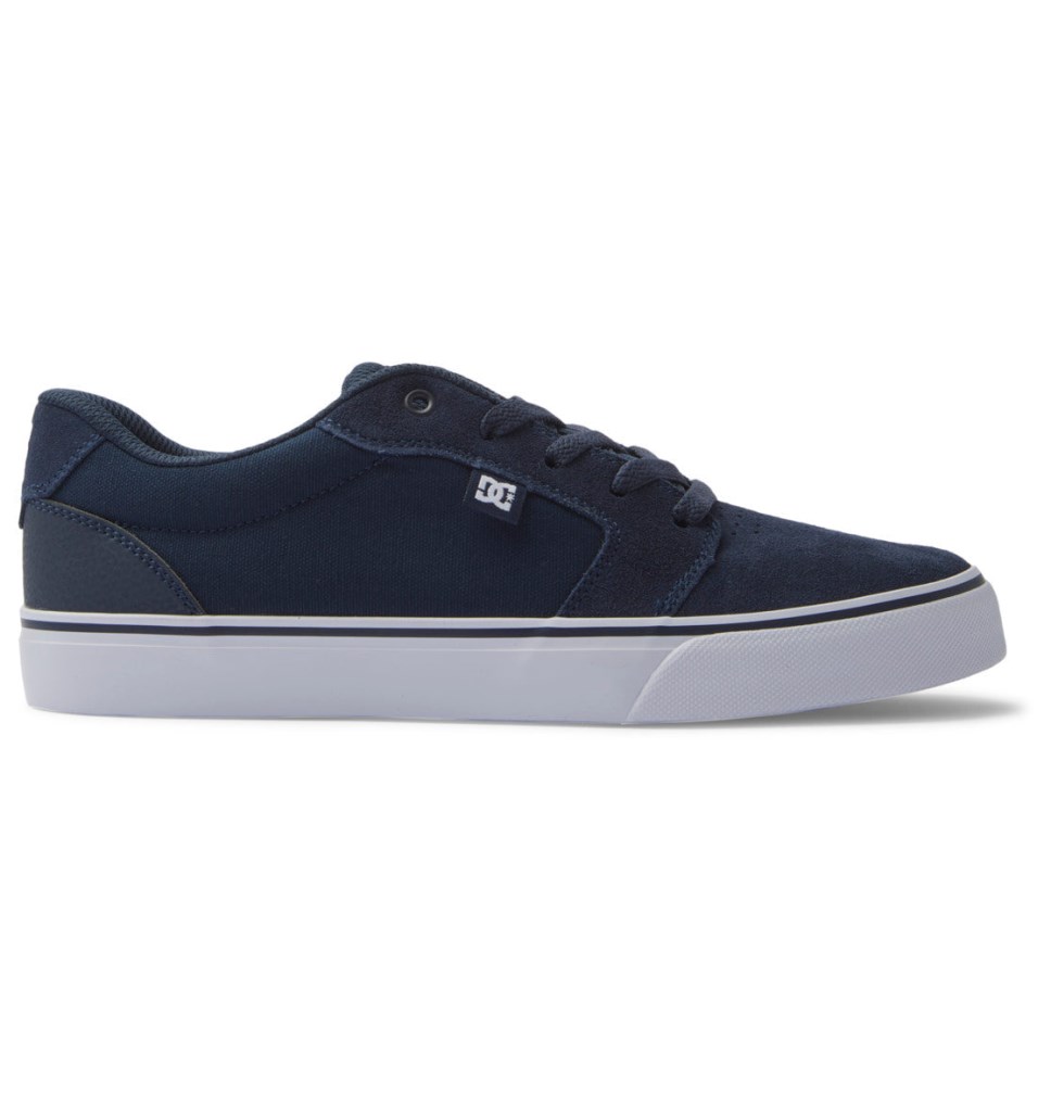 Basket DC Shoes France Anvil Bleu Marine Blanche Homme | ASA-2155494