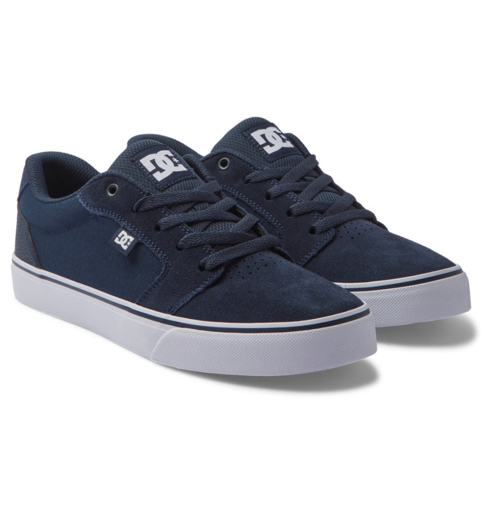 Basket DC Shoes France Anvil Bleu Marine Blanche Homme | ASA-2155494