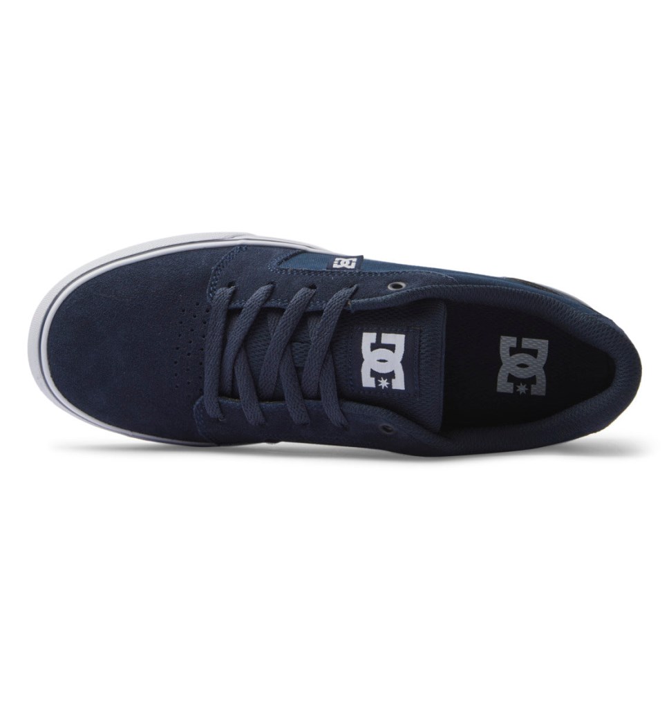 Basket DC Shoes France Anvil Bleu Marine Blanche Homme | ASA-2155494