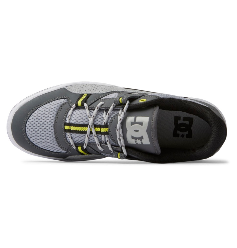 Basket DC Shoes France Construct Blanche Grise Jaune Homme | MJA-9235652