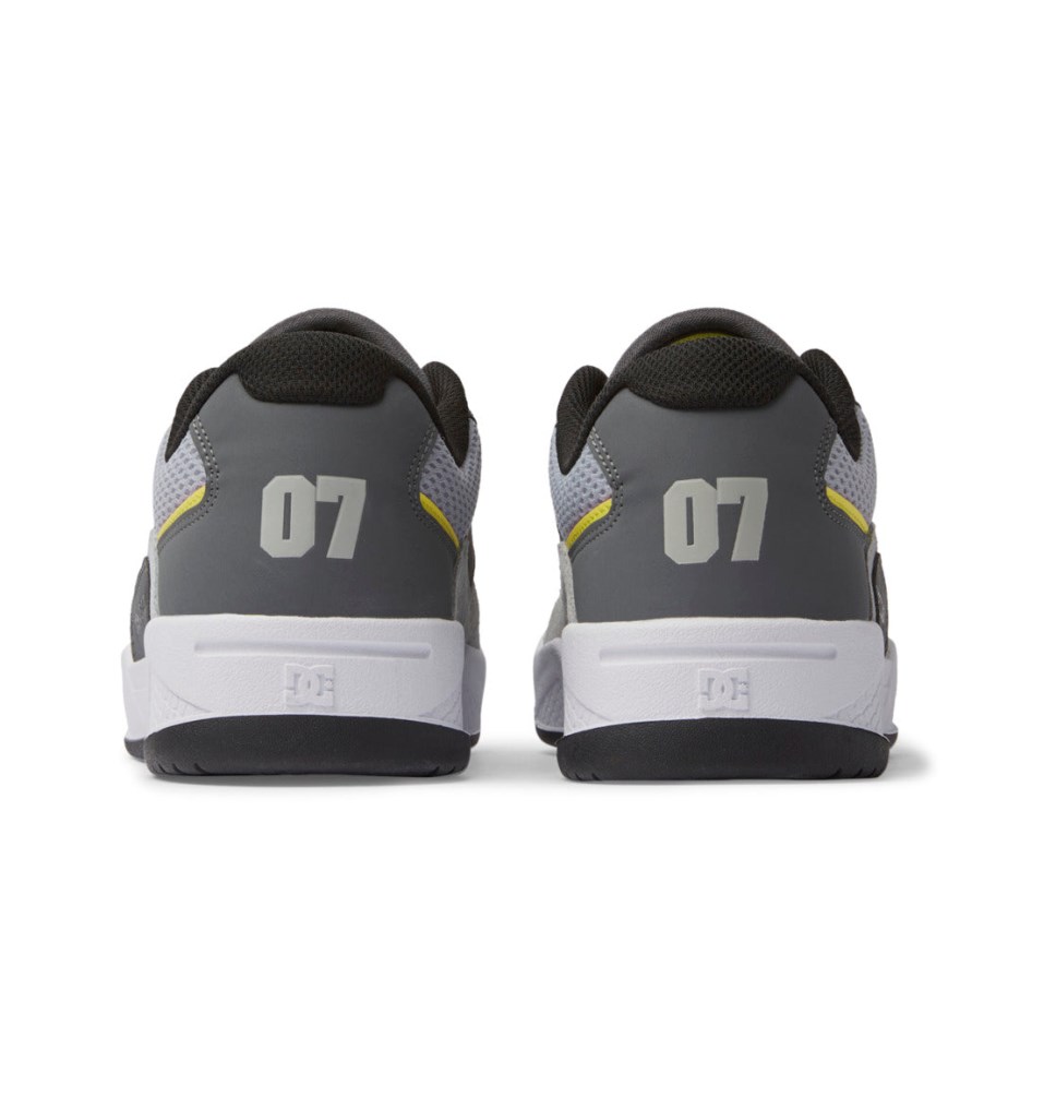 Basket DC Shoes France Construct Blanche Grise Jaune Homme | MJA-9235652