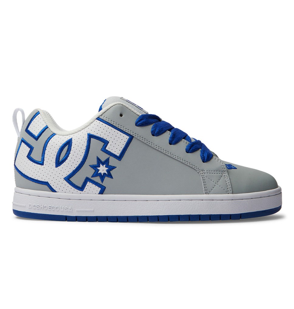 Basket DC Shoes France Court Graffik Grise Bleu Blanche Homme | BDC-0426207