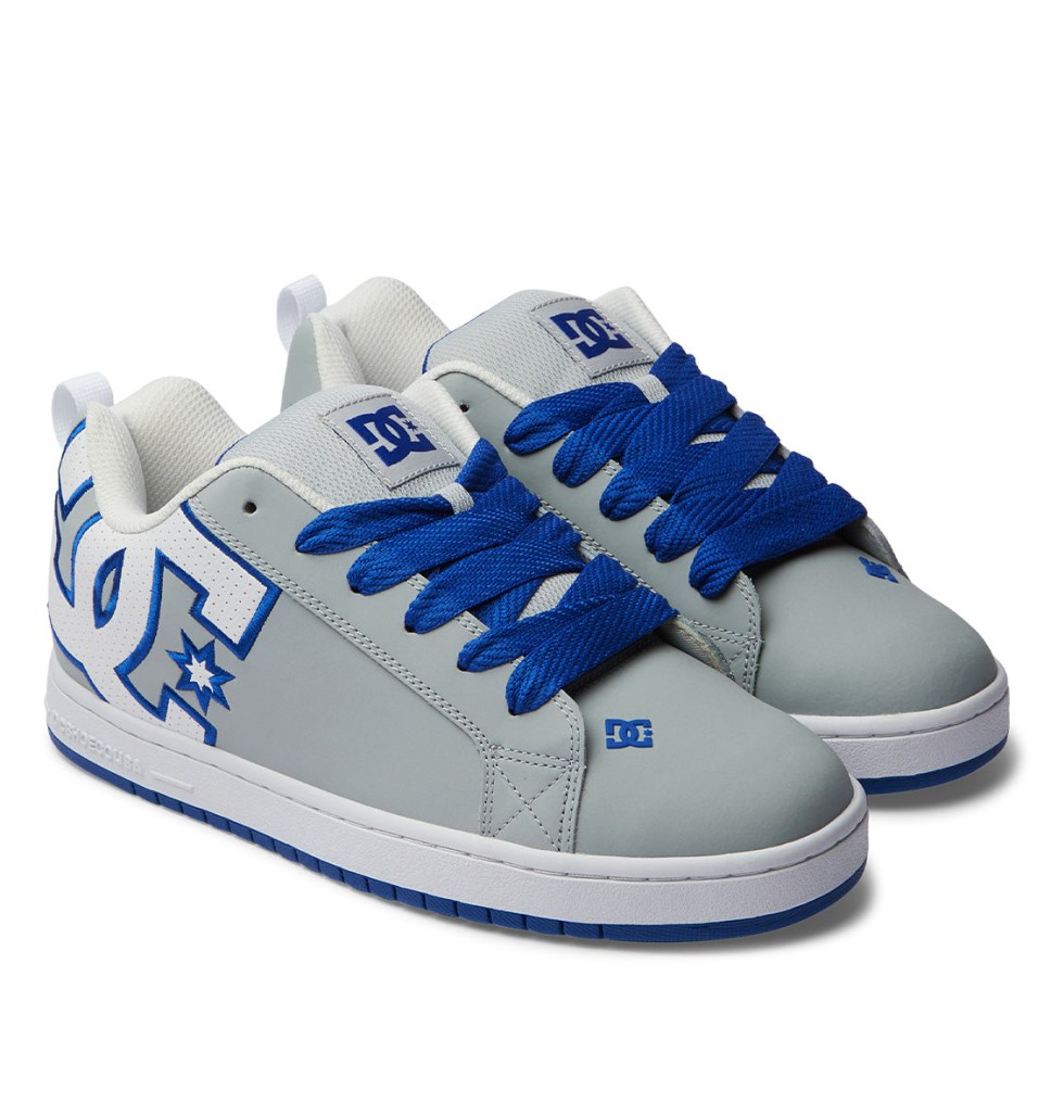 Basket DC Shoes France Court Graffik Grise Bleu Blanche Homme | BDC-0426207