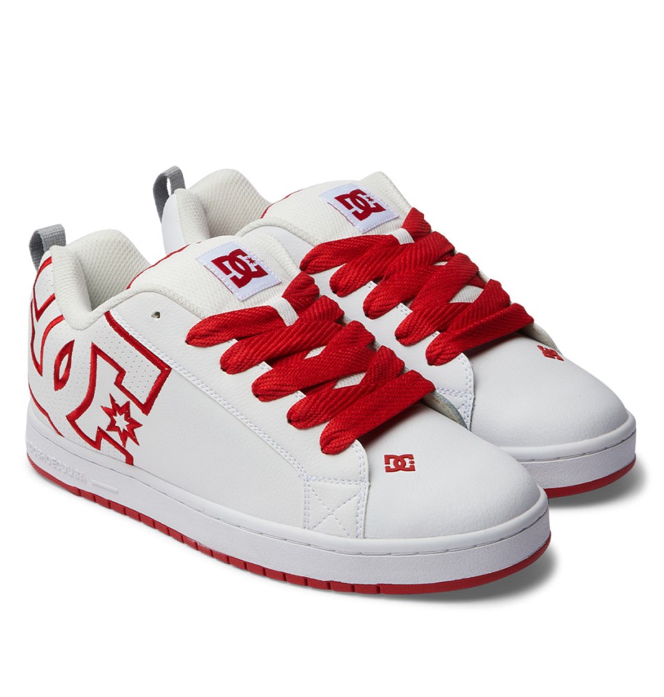 Basket DC Shoes France Court Graffik Blanche Rouge Grise Homme | GNB-2628205