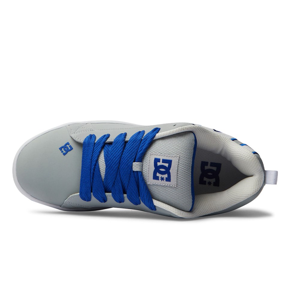 Basket DC Shoes France Court Graffik Grise Bleu Blanche Homme | BDC-0426207