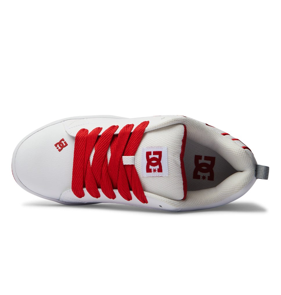 Basket DC Shoes France Court Graffik Blanche Rouge Grise Homme | GNB-2628205