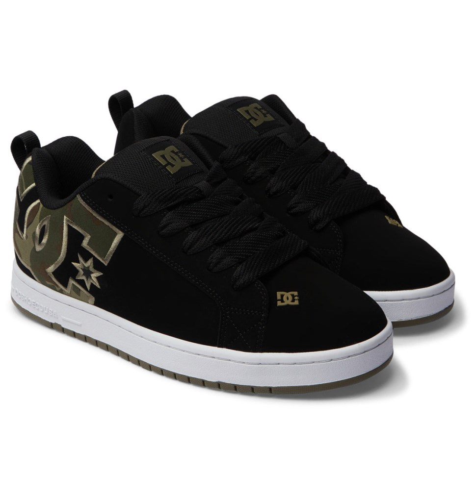 Basket DC Shoes France Court Graffik Noir Vert Homme | HOH-8376150