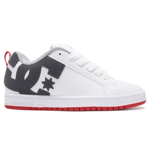 Basket DC Shoes France Court Graffik Blanche Grise Rouge Homme | BPP-9507450