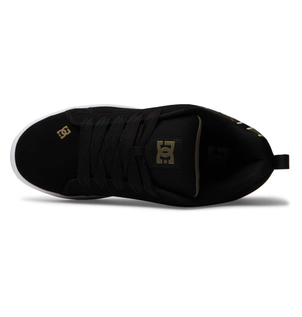 Basket DC Shoes France Court Graffik Noir Vert Homme | HOH-8376150