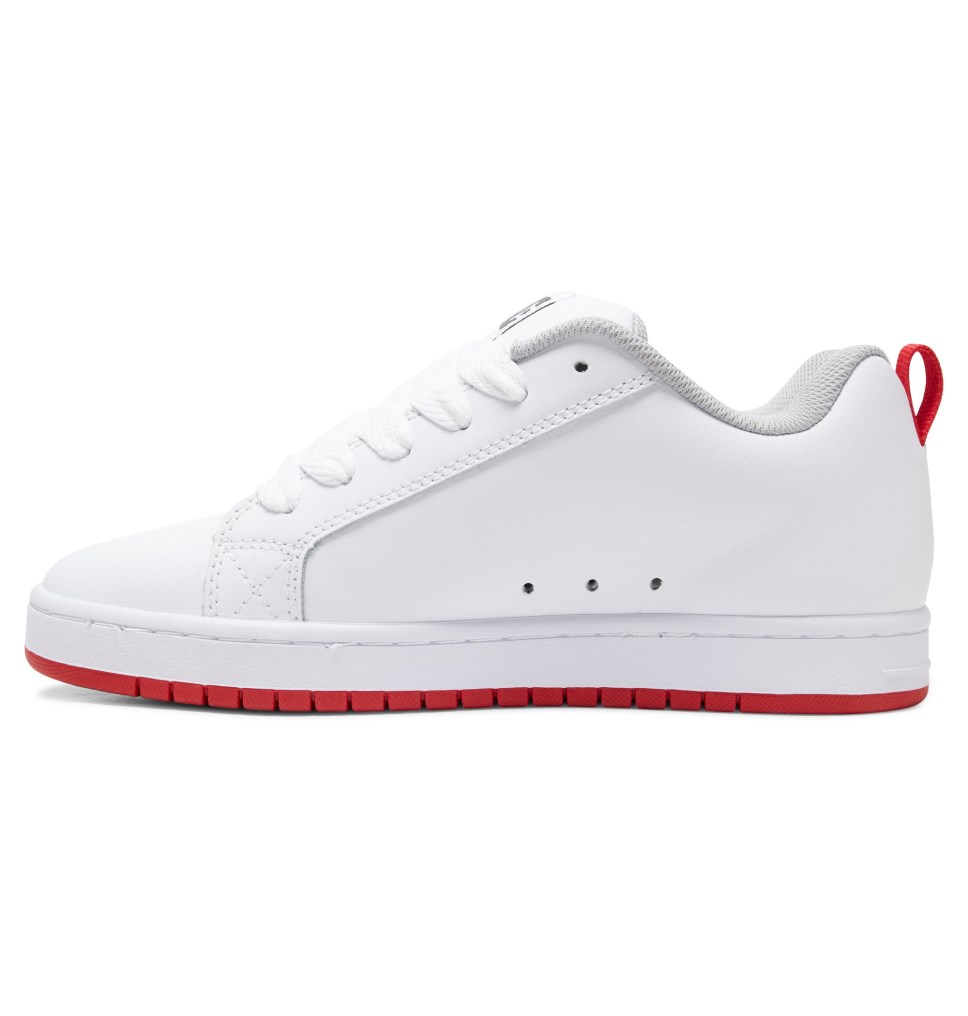 Basket DC Shoes France Court Graffik Blanche Grise Rouge Homme | BPP-9507450