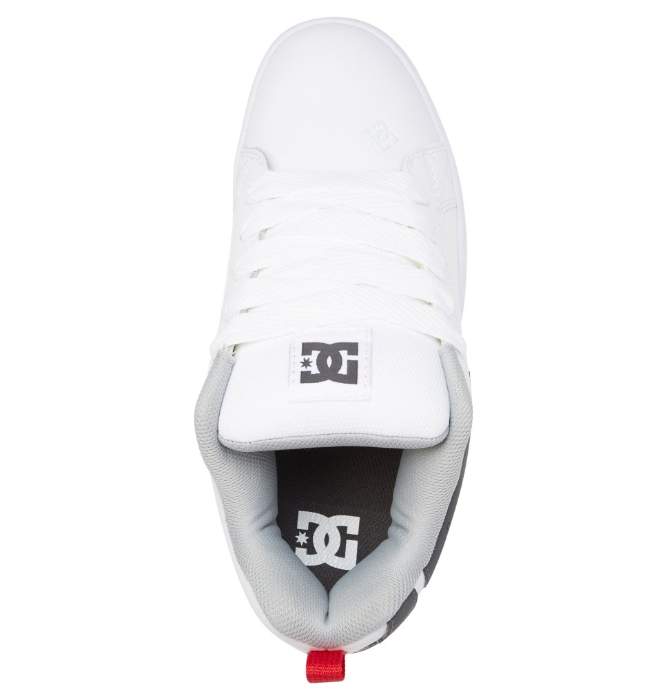 Basket DC Shoes France Court Graffik Blanche Grise Rouge Homme | BPP-9507450