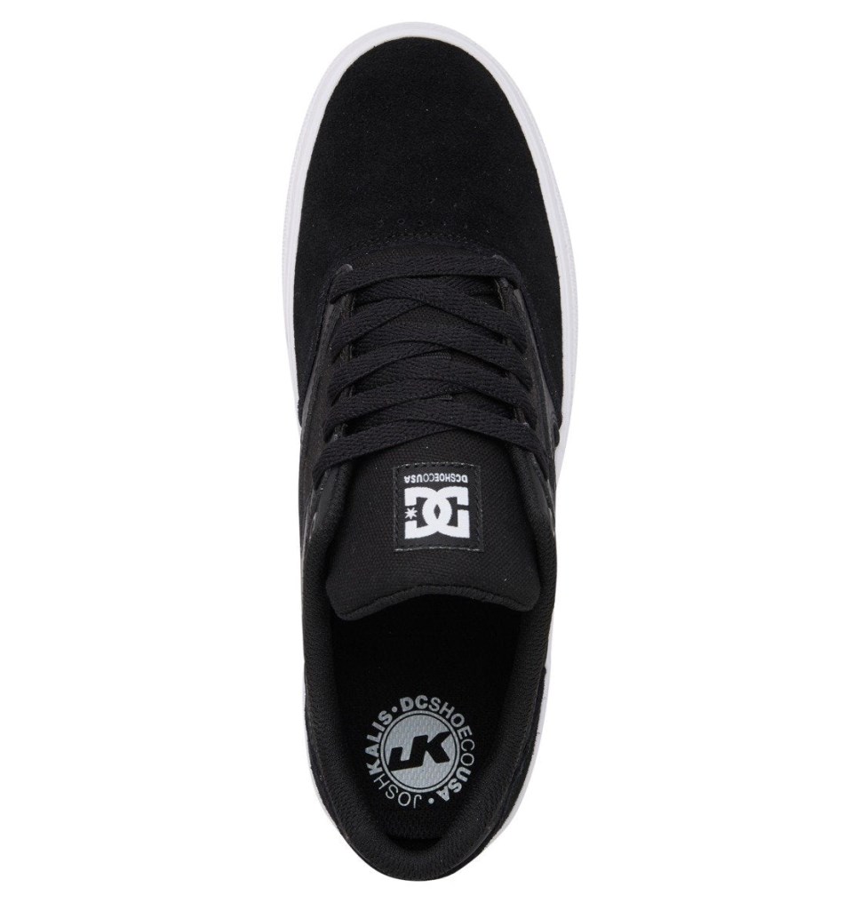 Basket DC Shoes France Kalis Vulc Noir Blanche Homme | WEH-8693378