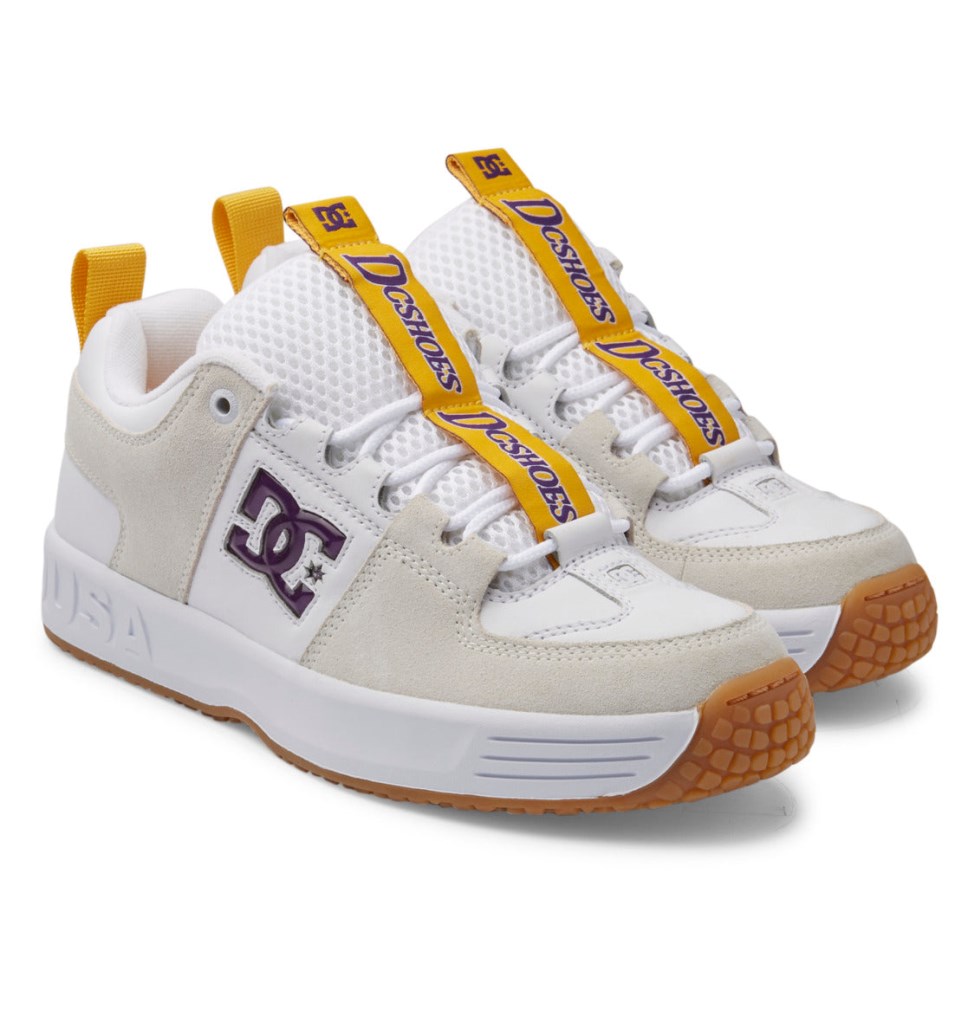 Chaussure Skate DC Shoes France Lynx OG Blanche Violette Homme | EOA-0808205