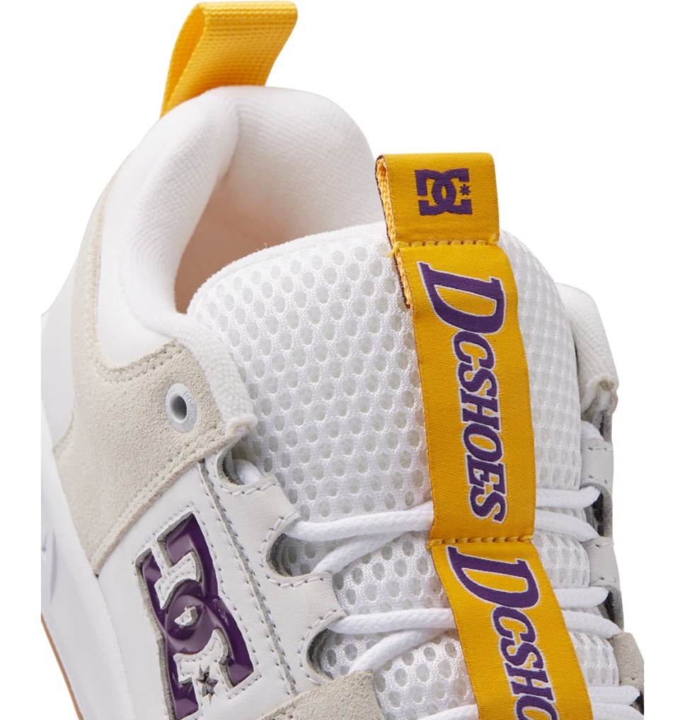 Chaussure Skate DC Shoes France Lynx OG Blanche Violette Homme | EOA-0808205