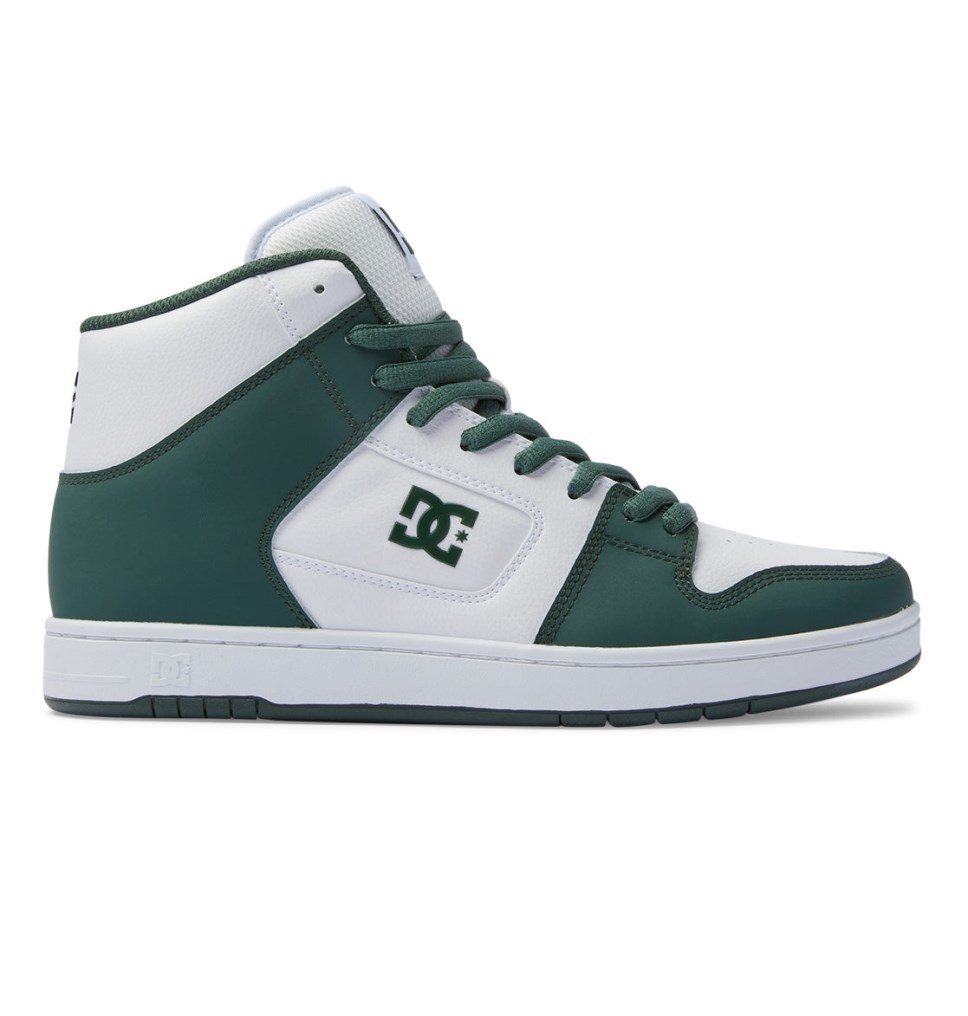 Basket DC Shoes France Manteca 4 HI Blanche Vert Olive Foncé Homme | KBG-5163936