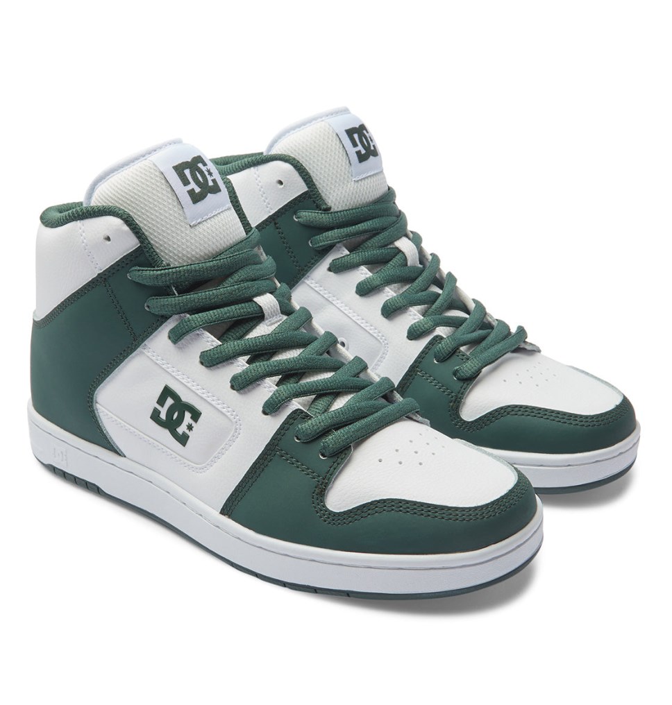 Basket DC Shoes France Manteca 4 HI Blanche Vert Olive Foncé Homme | KBG-5163936