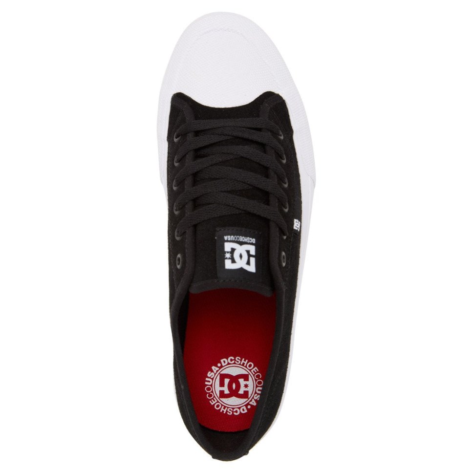 Chaussure Skate DC Shoes France Manual RT S Noir Blanche Homme | CDU-1774122