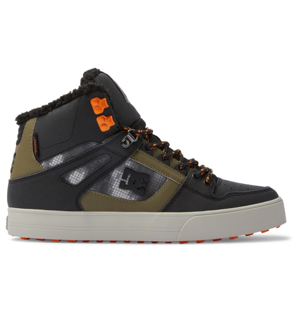 Chaussures D'hiver DC Shoes France Pure High-Top Noir Vert Homme | DTE-3186549