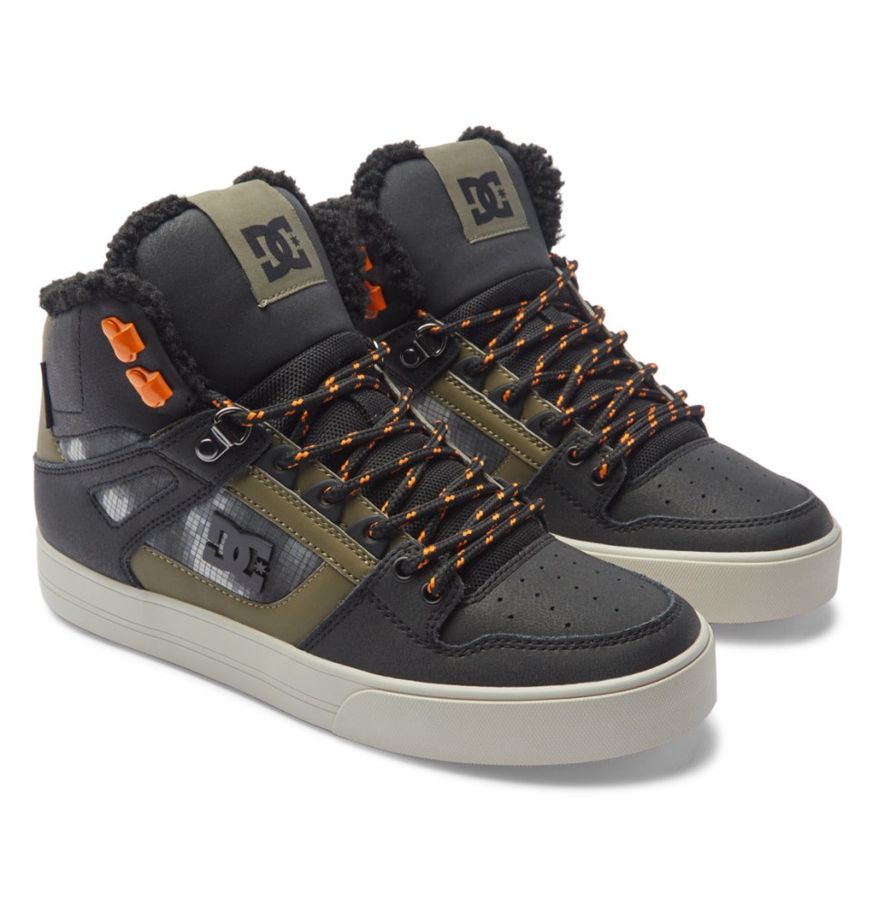 Chaussures D'hiver DC Shoes France Pure High-Top Noir Vert Homme | DTE-3186549