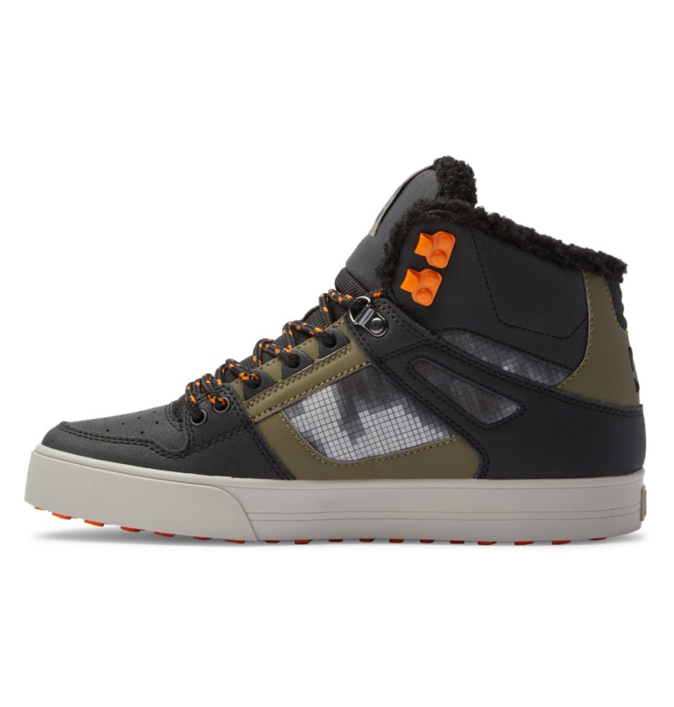 Chaussures D'hiver DC Shoes France Pure High-Top Noir Vert Homme | DTE-3186549