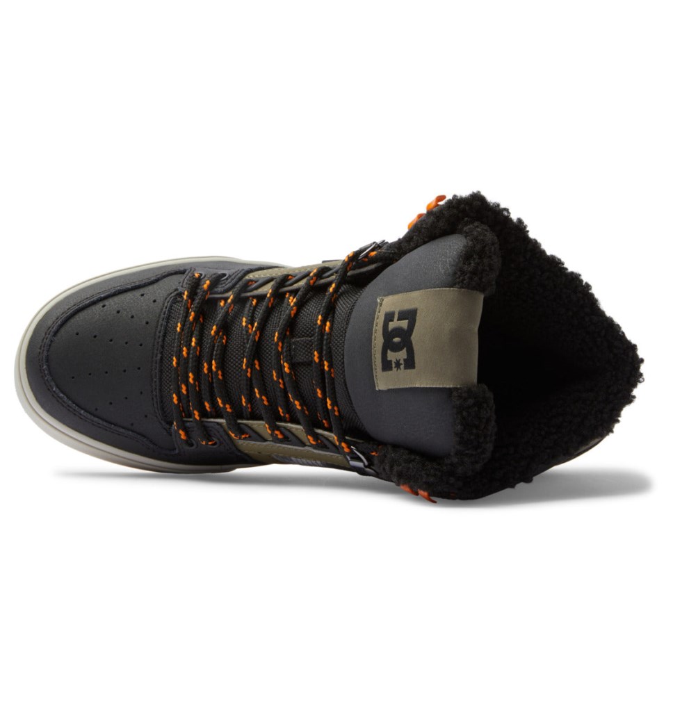 Chaussures D'hiver DC Shoes France Pure High-Top Noir Vert Homme | DTE-3186549