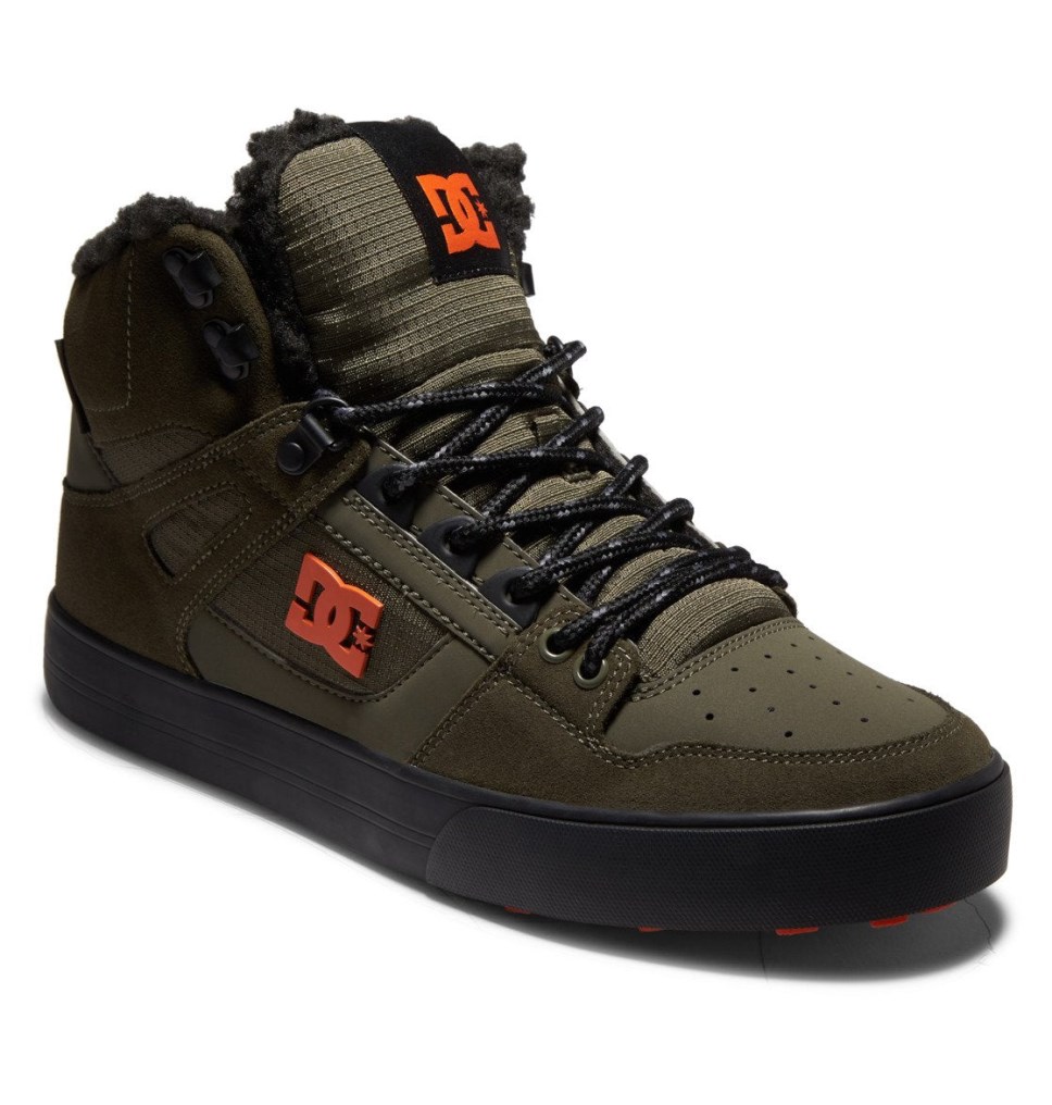 Chaussures D'hiver DC Shoes France Pure High-Top Vert Olive Orange Homme | FQR-9792675