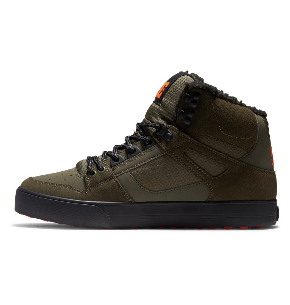 Chaussures D'hiver DC Shoes France Pure High-Top Vert Olive Orange Homme | FQR-9792675