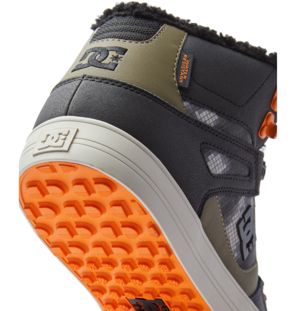 Chaussures D'hiver DC Shoes France Pure High-Top Noir Vert Homme | DTE-3186549