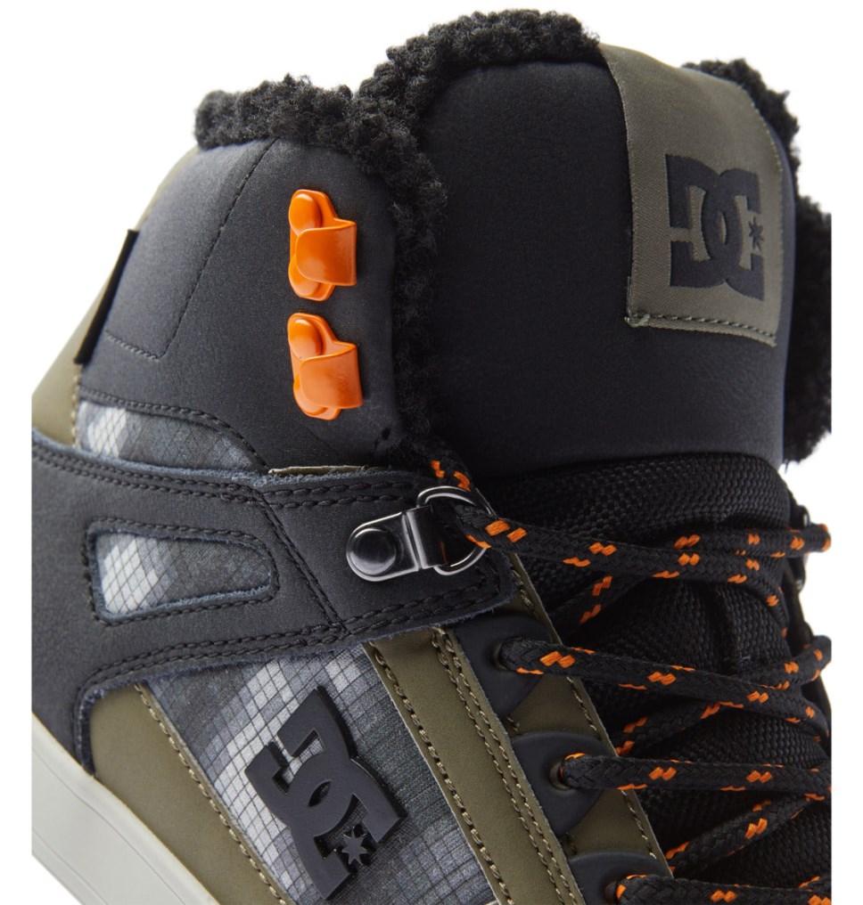 Chaussures D'hiver DC Shoes France Pure High-Top Noir Vert Homme | DTE-3186549