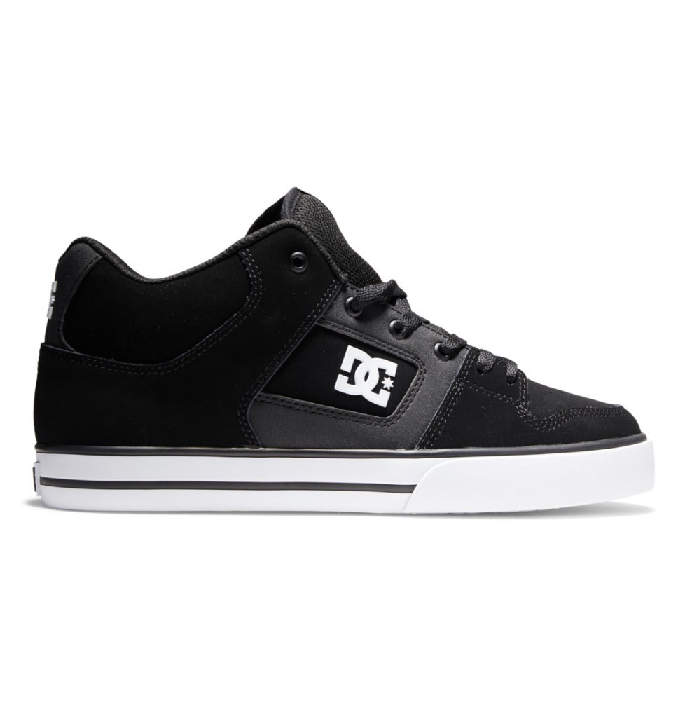 Basket DC Shoes France Pure MID Mid-Top Noir Blanche Homme | NEZ-4043268