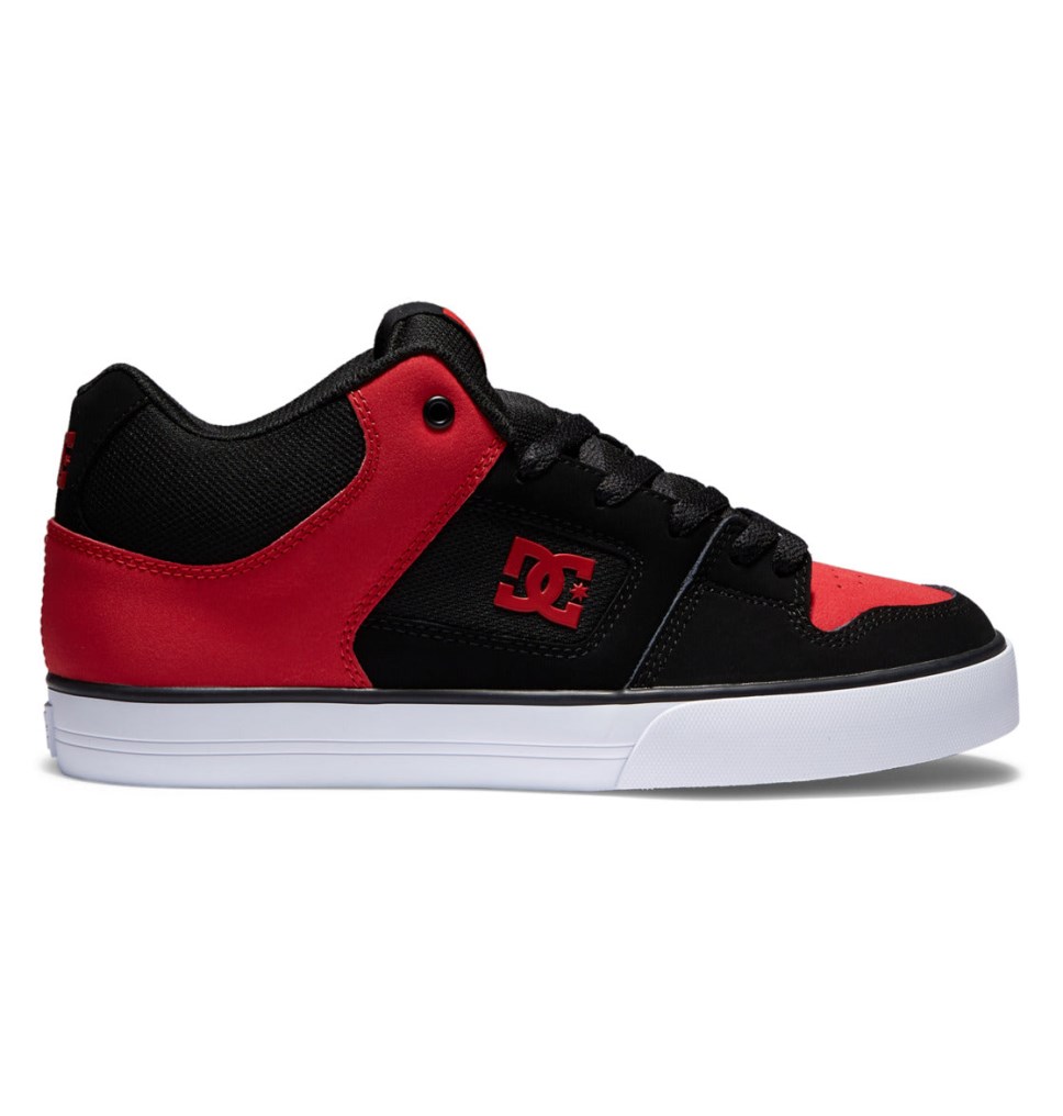 Basket DC Shoes France Pure MID Mid-Top Noir Rouge Homme | MKN-7598571