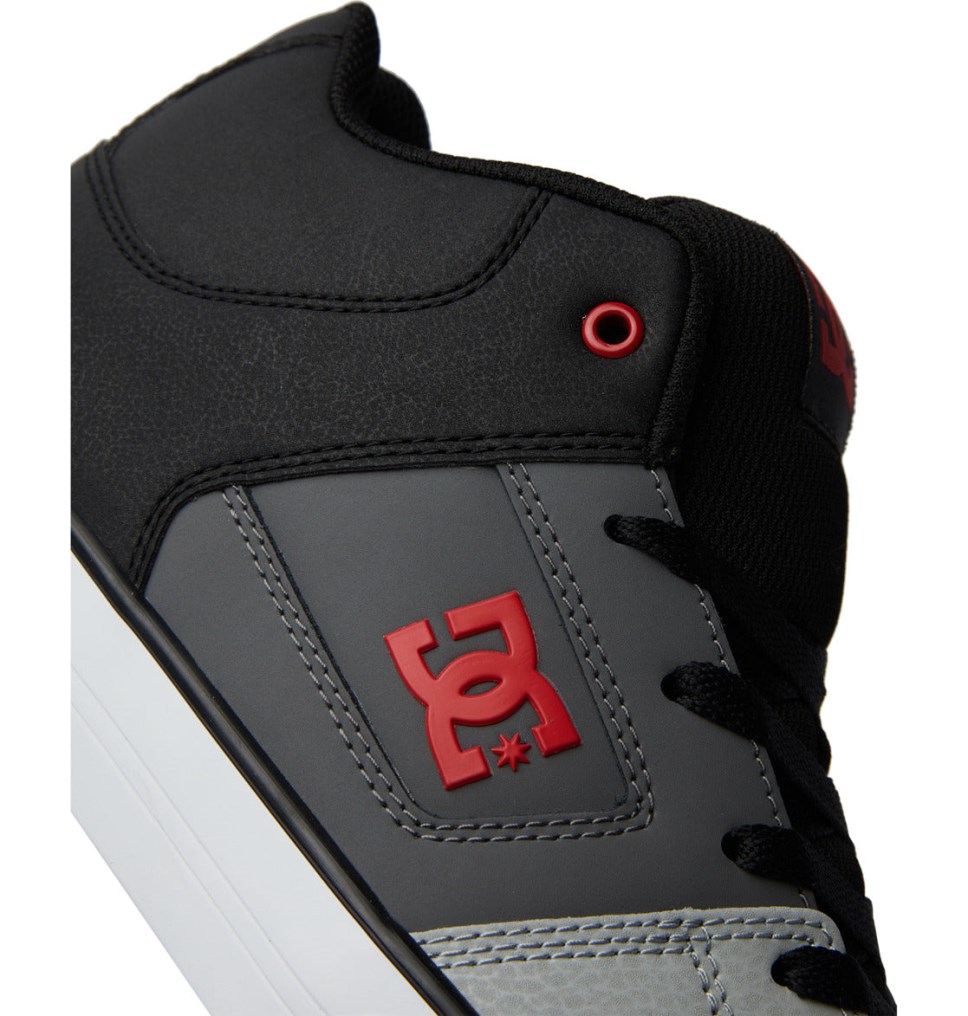 Basket DC Shoes France Pure MID Mid-Top Noir Grise Homme | JQF-1464608