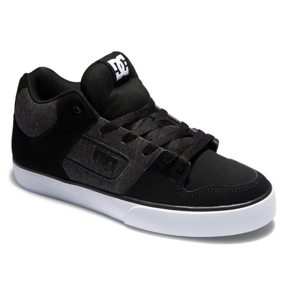 Basket DC Shoes France Pure MID Mid-Top Noir Homme | LZW-1683691