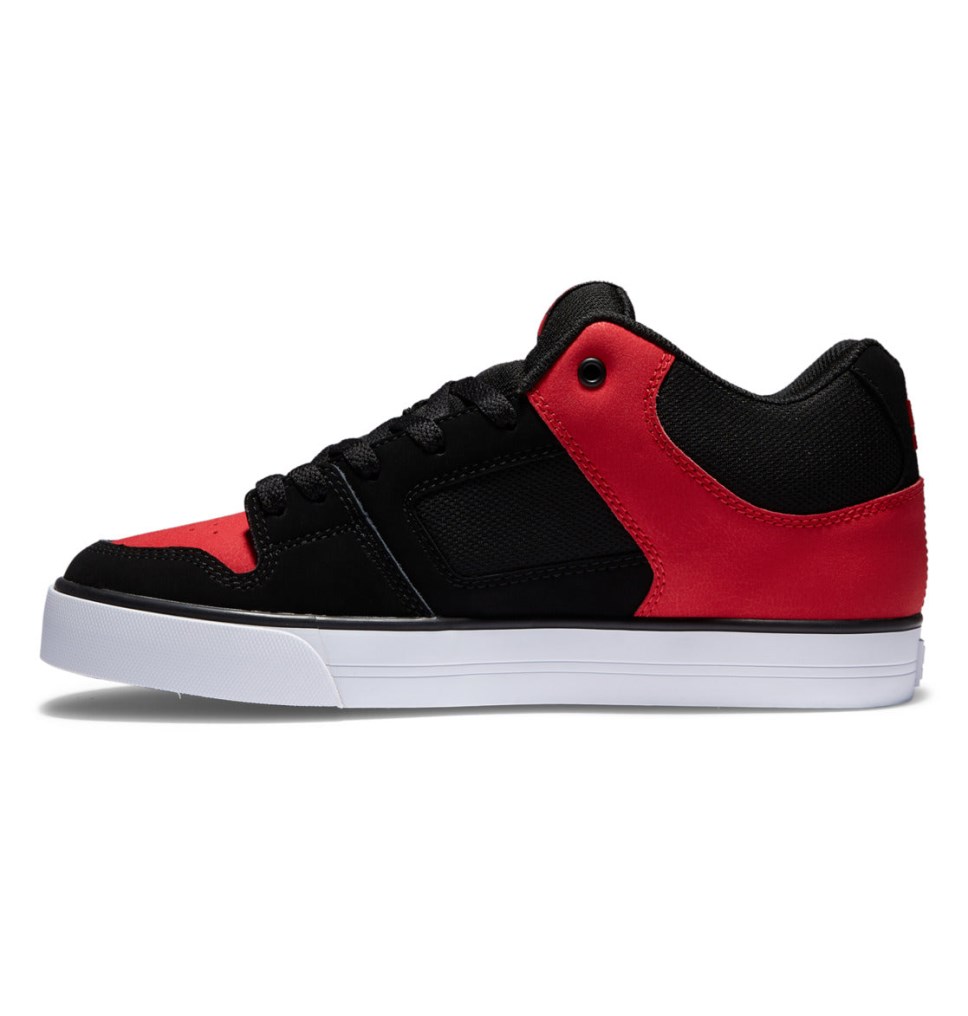 Basket DC Shoes France Pure MID Mid-Top Noir Rouge Homme | MKN-7598571