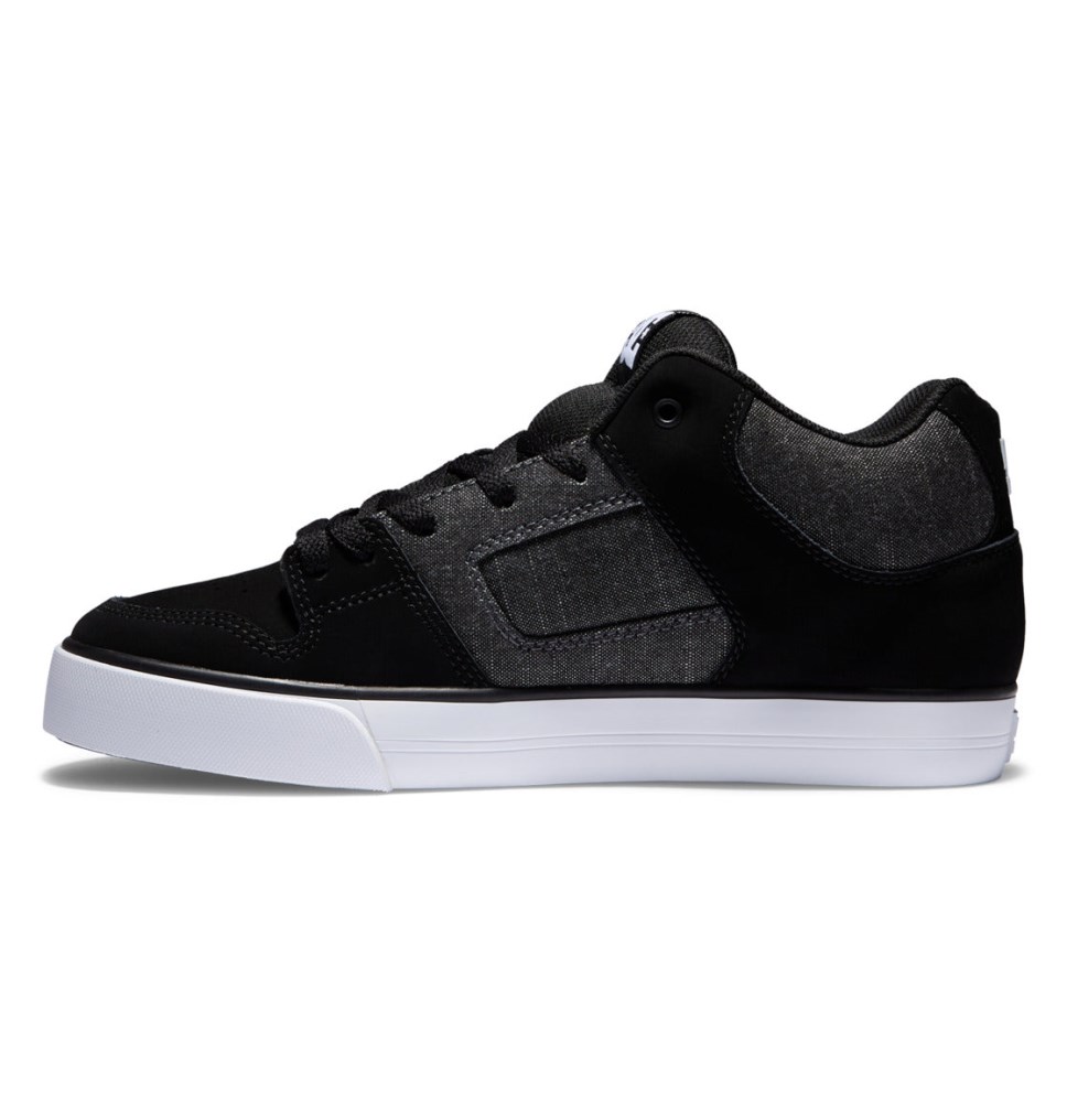 Basket DC Shoes France Pure MID Mid-Top Noir Homme | LZW-1683691