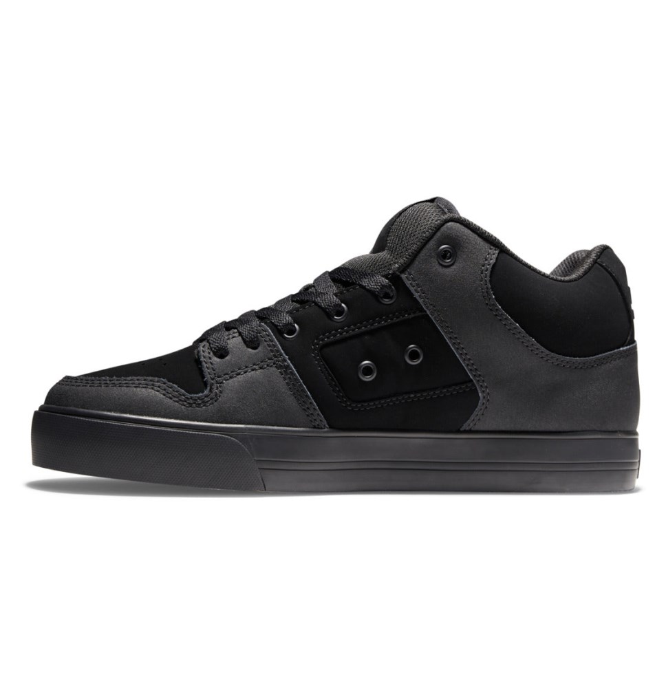 Basket DC Shoes France Pure MID Mid-Top Noir Homme | FQP-7618395