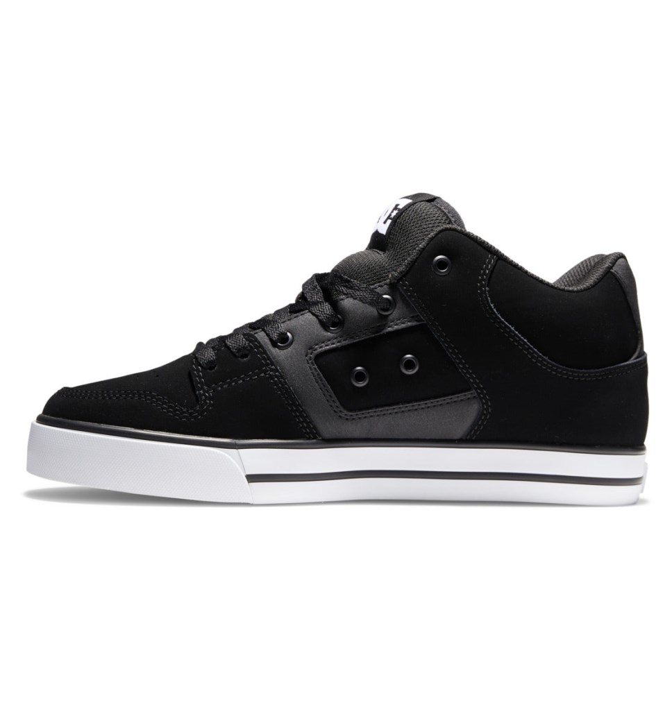 Basket DC Shoes France Pure MID Mid-Top Noir Blanche Homme | NEZ-4043268