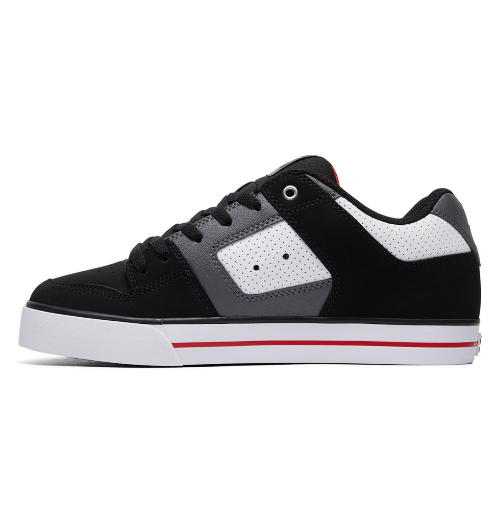 Basket DC Shoes France Pure Blanche Noir Rouge Homme | ZEJ-5090459