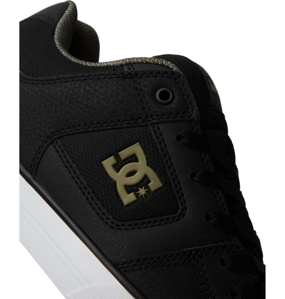 Basket DC Shoes France Pure Noir Vert Homme | NQD-6622331