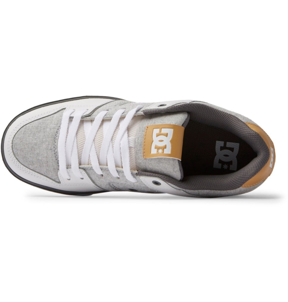 Basket DC Shoes France Pure Grise Blanche Grise Homme | XIX-0248223